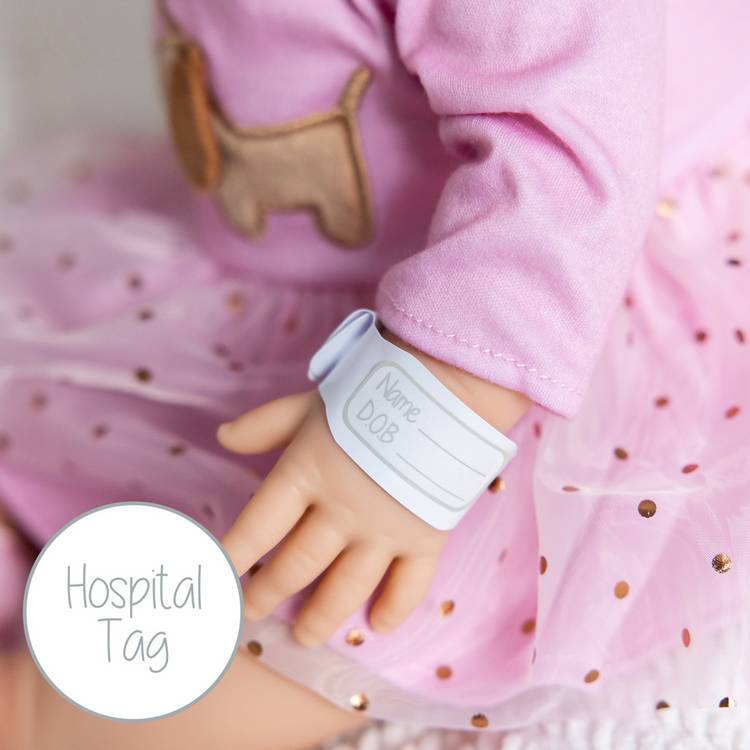Tiny Treasures baby doll 44cm with puppy toy, UK version