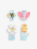 JoJo Maman Bébé Down by the River rattle set 4-pack (British brand)