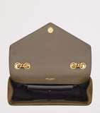 Saint Laurent Small Loulou shoulder bag in padded suede, imported from the UK