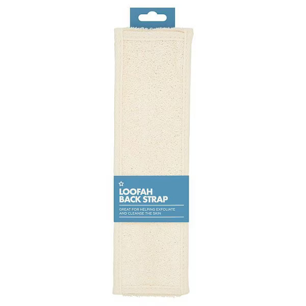 Superdrug loofah back strap for bathroom cleansing routines (British brand)