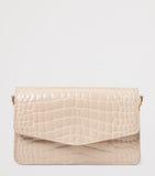 Aspinal of London croc-embossed leather Eliza clutch bag (British brand)