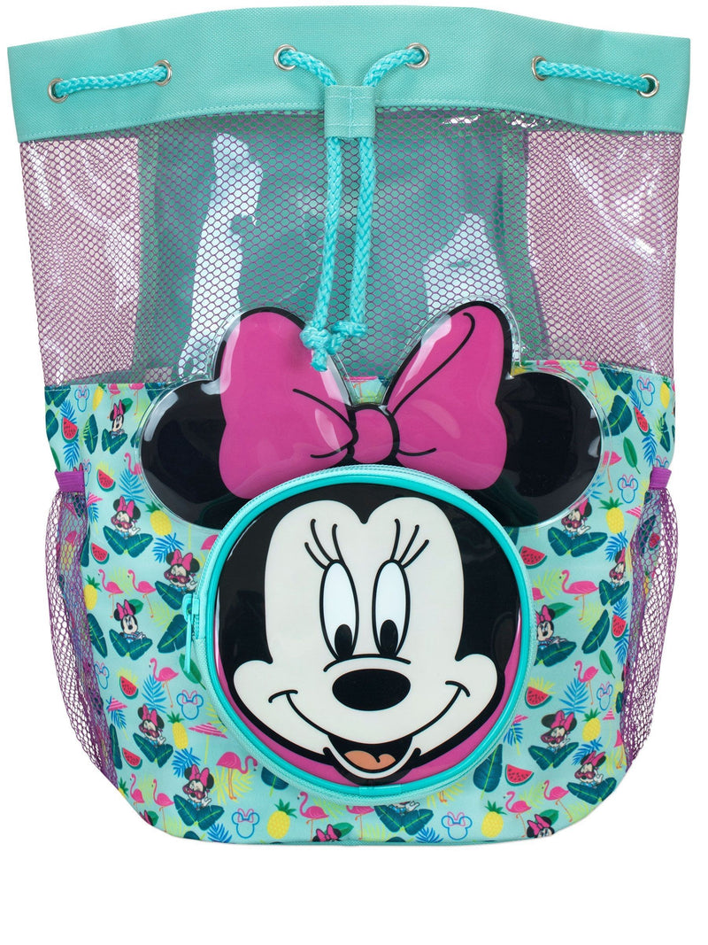 Minnie Mouse swim bag tropical print pink mesh 40cm - British product