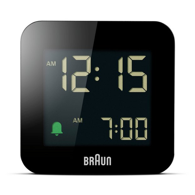 Braun travel alarm clock digital display - British product