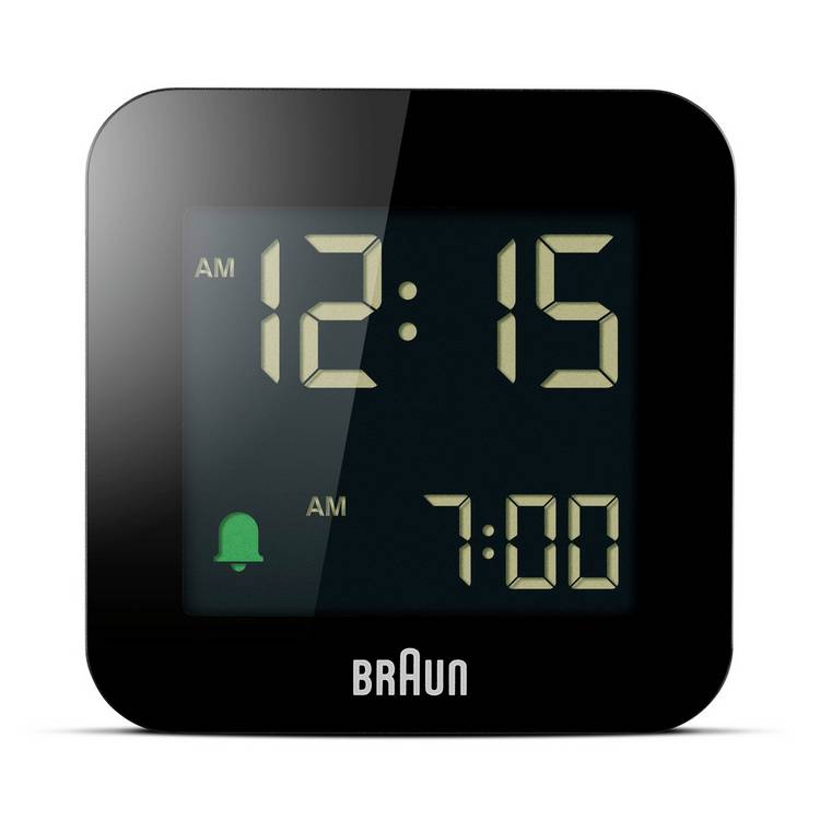Braun travel alarm clock digital display - British product