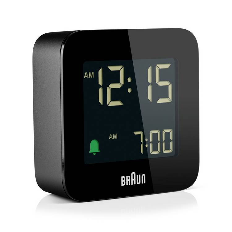 Braun travel alarm clock digital display - British product