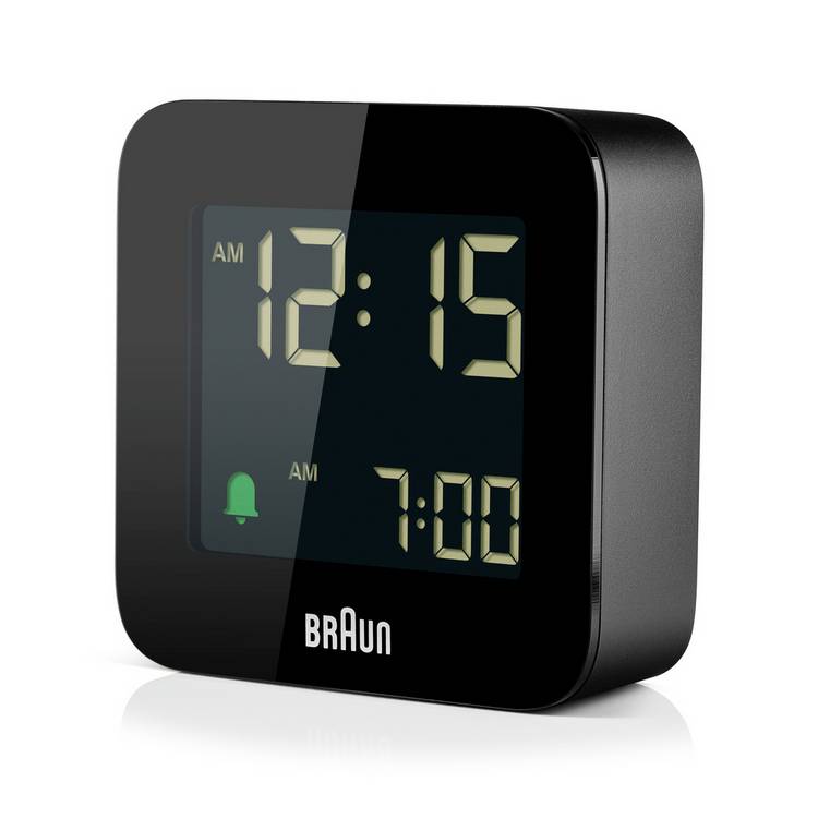 Braun travel alarm clock digital display - British product