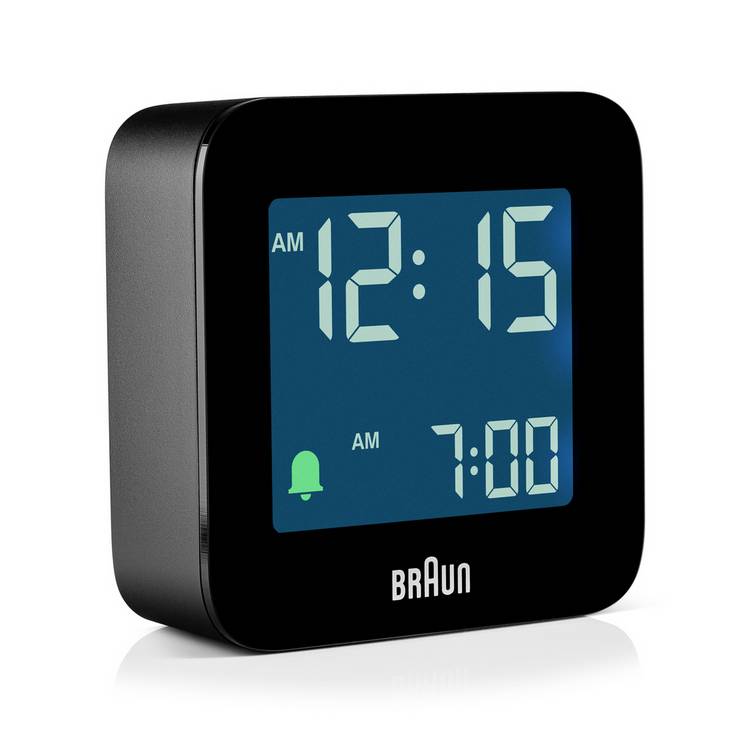 Braun travel alarm clock digital display - British product