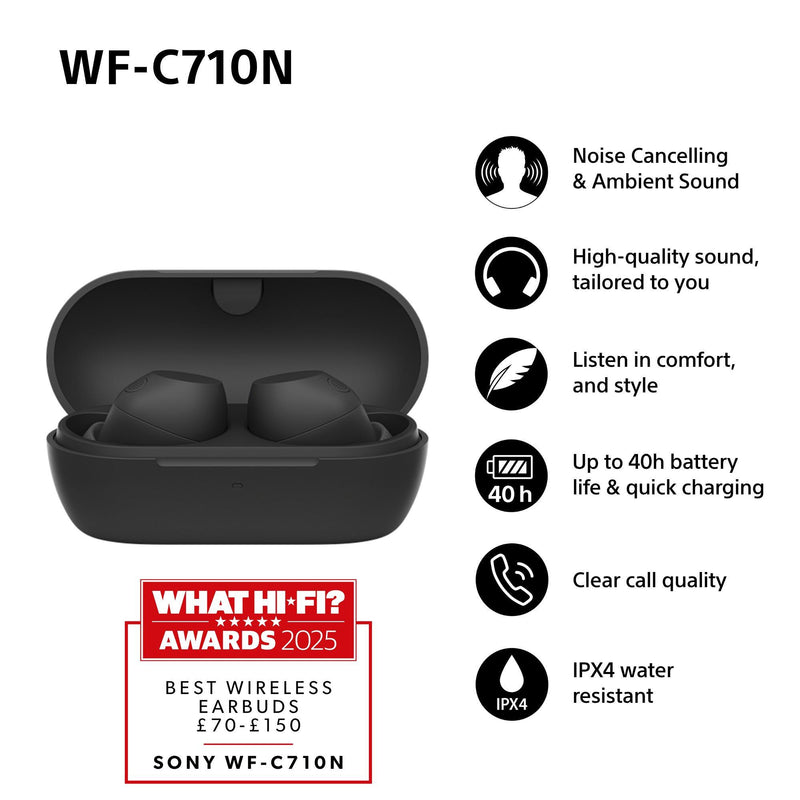 Sony WF-C710N true wireless earbuds with noise cancelling - British product