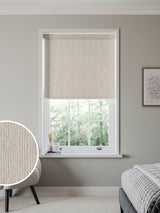 Next Next Devon Champagne Natural Blackout Roller Blind- Buy online at McGrocer