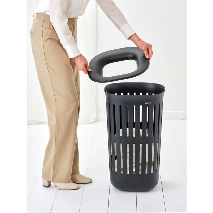 Brabantia laundry baskets set of 2 black 55L, imported from the UK