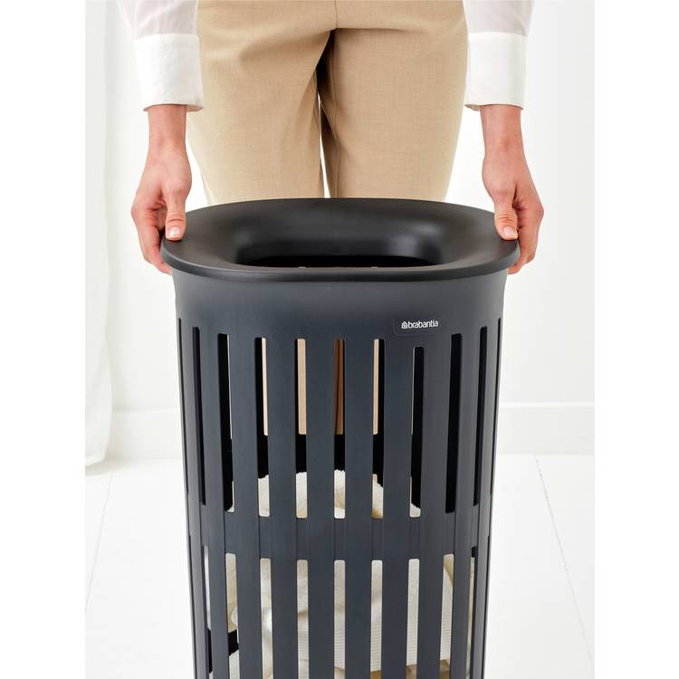 Brabantia laundry baskets set of 2 black 55L, imported from the UK