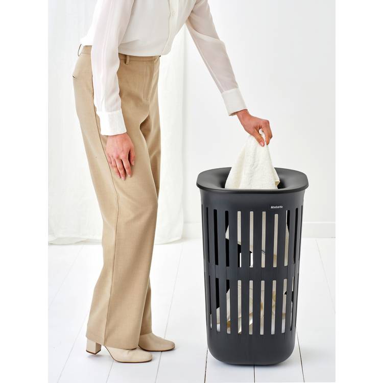 Brabantia laundry baskets set of 2 black 55L, imported from the UK