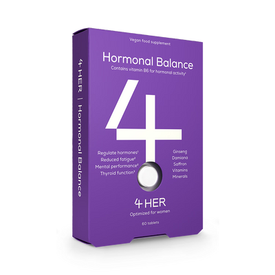 4HER Équilibre Hormonal Multivitamines Femme au Ginseng 60 Comprimés