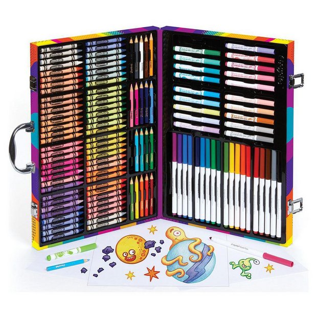 Crayola Inspirational Art Case with crayons and markers, imported from the UK