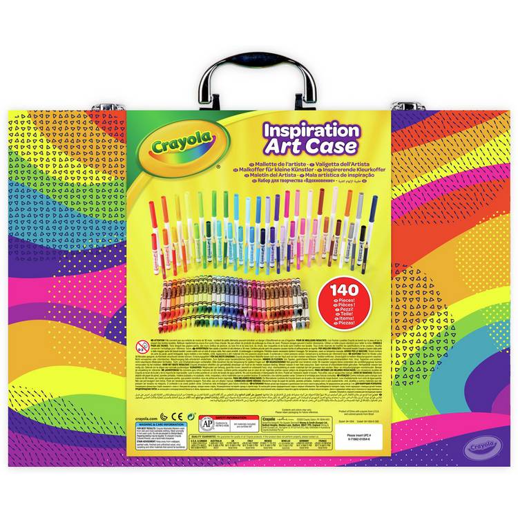 Crayola Inspirational Art Case with crayons and markers, imported from the UK