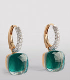 Pomellato Nudo drop earrings blue topaz agate diamonds, UK version