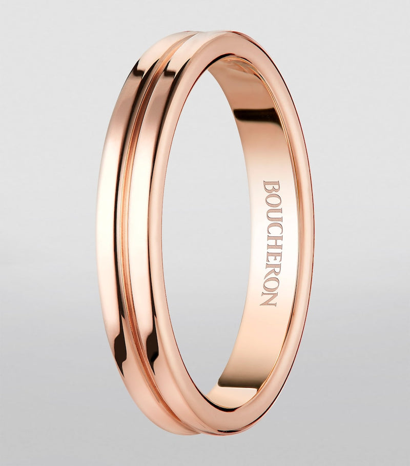 Boucheron Rose Gold Quatre Godron Wedding Band (British brand)