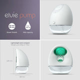 Elvie single electric breast pump with 24mm and 28mm shields, UK version