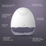 Elvie single electric breast pump with 24mm and 28mm shields, UK version
