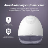 Elvie single electric breast pump with 24mm and 28mm shields, UK version