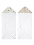 aden + anais 100% cotton hooded towel 2 pack - British product