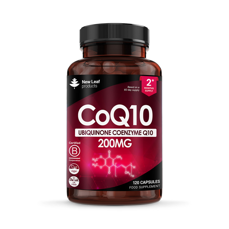 New Leaf Products CoQ10 capsules 120 capsules, imported from the UK