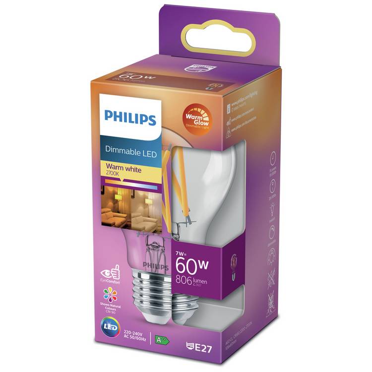 Philips 7W LED bulb dimmable ES fitting UK version