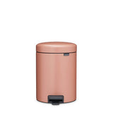 Brabantia NewIcon 5 litre pedal bin warm copper - British product