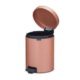 Brabantia NewIcon 5 litre pedal bin warm copper - British product