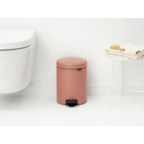 Brabantia NewIcon 5 litre pedal bin warm copper - British product