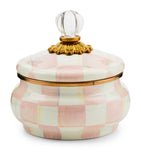 MacKenzie-Childs Rosy Check decorative pot 12cm, imported from the UK