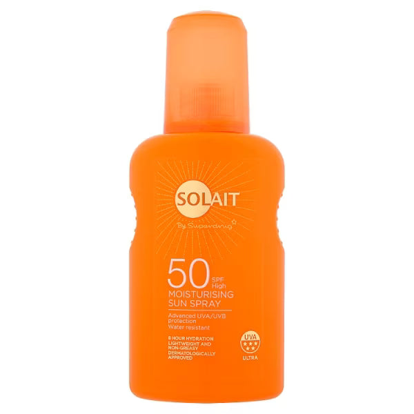 Solait Sun Spray SPF50 200ml, imported from the UK