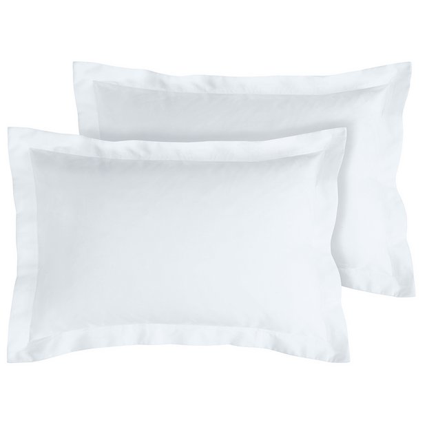 Habitat white Oxford pillowcase pair 50x75cm, UK version