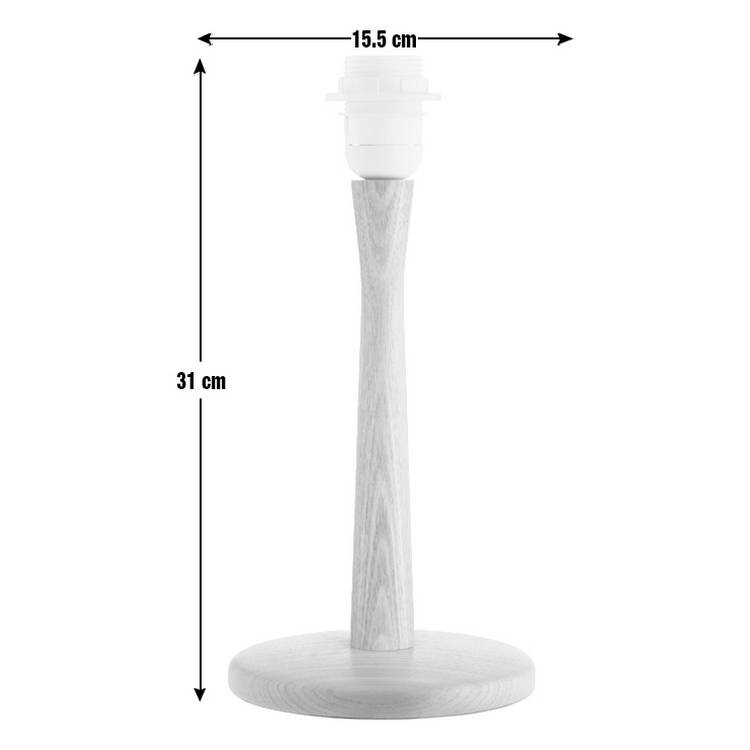 Habitat wooden table lamp base natural H31cm, imported from the UK
