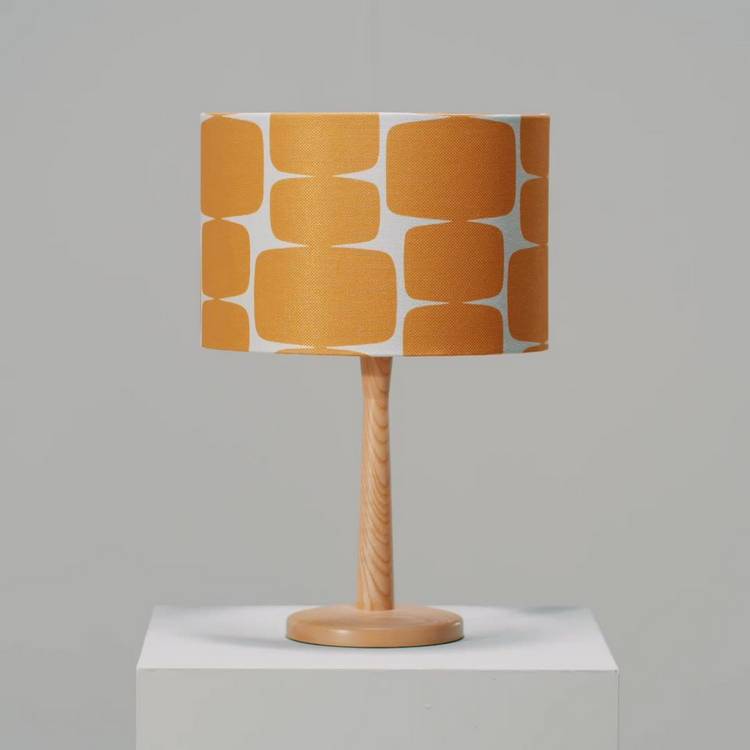 Habitat wooden table lamp base natural H31cm, imported from the UK