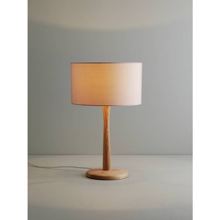 Habitat wooden table lamp base natural H31cm, imported from the UK