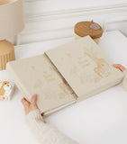 Blush and Gold safari-themed baby photo album 30x28x6cm - British product