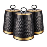 Tower Empire canisters black 1.3L set (British brand)