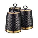 Tower Empire canisters black 1.3L set (British brand)