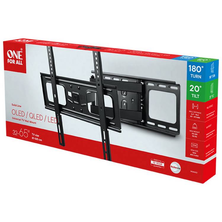One For All full motion TV bracket 32-65 inch, UK version