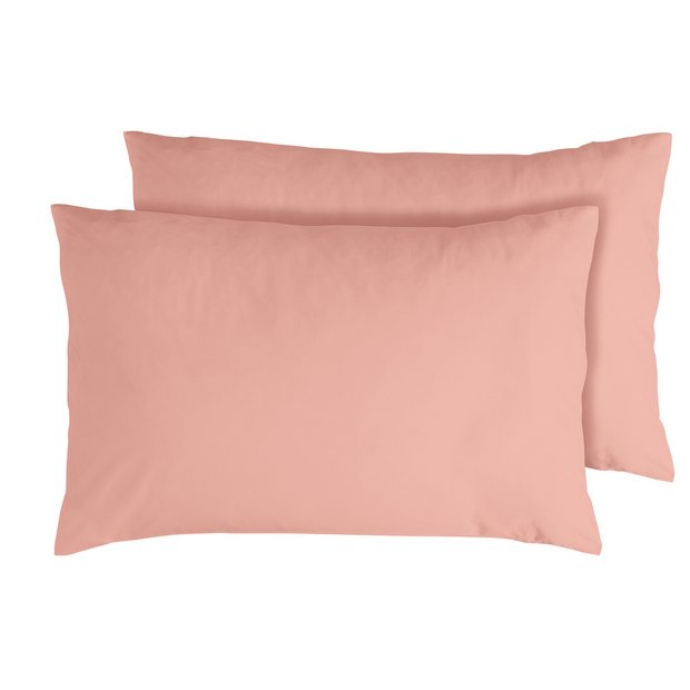 Habitat Egyptian cotton standard pillowcase pair blush (British brand)
