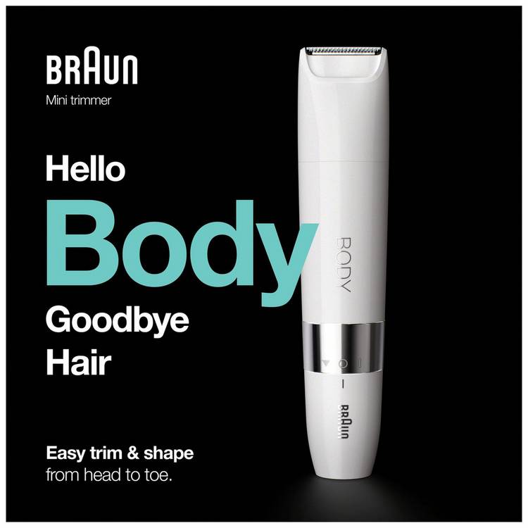 Braun Body Mini Trimmer BS1000 compact grooming tool, UK version