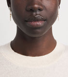 Sophie Bille Brahe Sienna Moon earrings in recycled yellow gold with freshwater pearls, imported from the UK