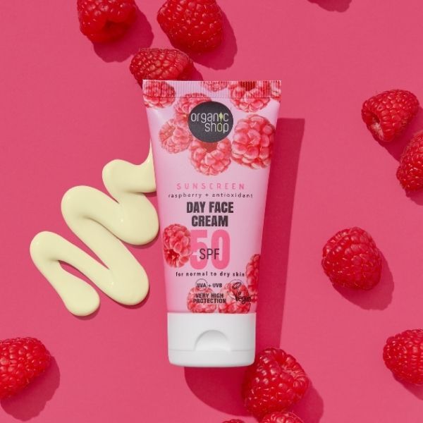 Organic Shop SPF50 Day Face Cream 50ml, imported from the UK