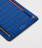 Smythson Panama multi-zip travel wallet calf leather, imported from the UK
