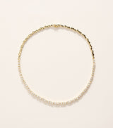 Harrods Suzanne Kalan Yellow Gold and Round Diamond Deco Tennis Necklace- Buy online at McGrocer
