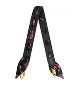Harrods Dolce&Gabbana Leather-Silk Floral-Trim Bag Strap 57cm x 3cm- Buy online at McGrocer