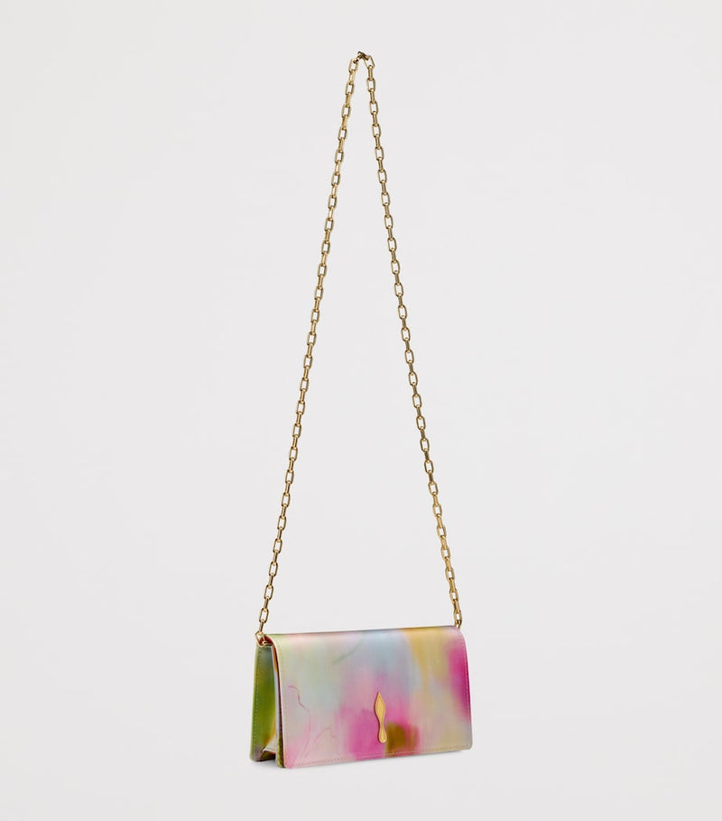 Christian Louboutin Bettina silk clutch bag with watercolour print - British product
