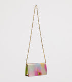 Christian Louboutin Bettina silk clutch bag with watercolour print - British product