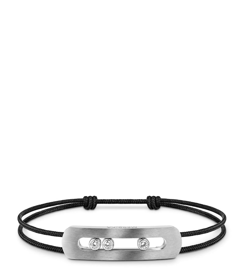 Messika Move titanium diamond cord bracelet 0.44ct, imported from the UK